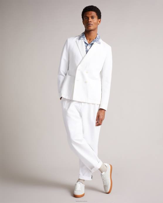 Ted Baker Hommes 60VD1398 vêtements blazer croisé ithon en ottoman blanc