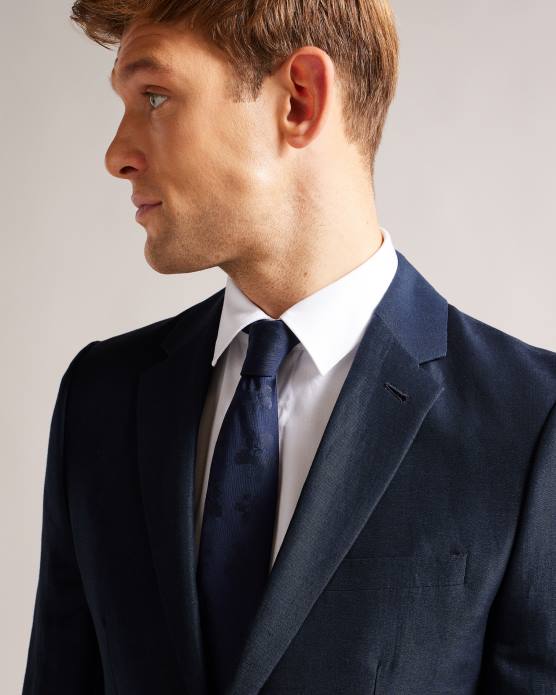 Ted Baker Hommes 60VD1449 vêtements blazer en laine et lin lancej marine