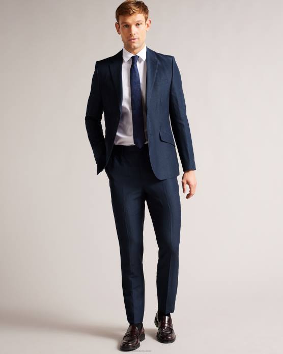 Ted Baker Hommes 60VD1449 vêtements blazer en laine et lin lancej marine