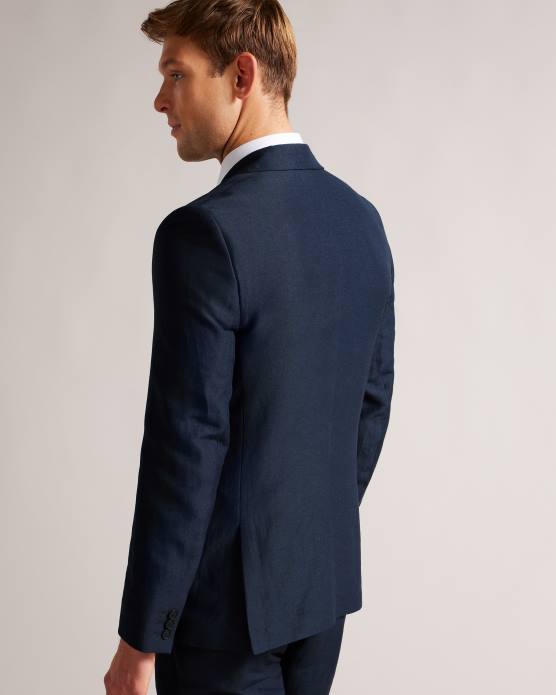 Ted Baker Hommes 60VD1449 vêtements blazer en laine et lin lancej marine
