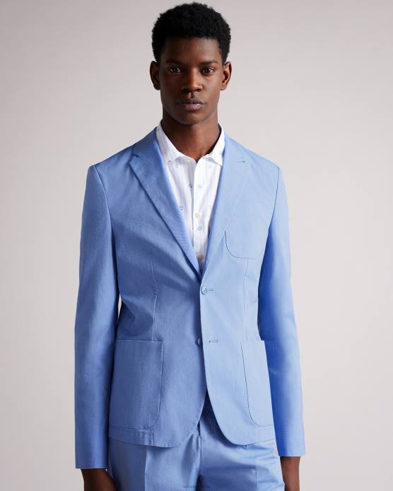 Ted Baker Hommes 60VD1455 vêtements blazer en coton paco shot bleu