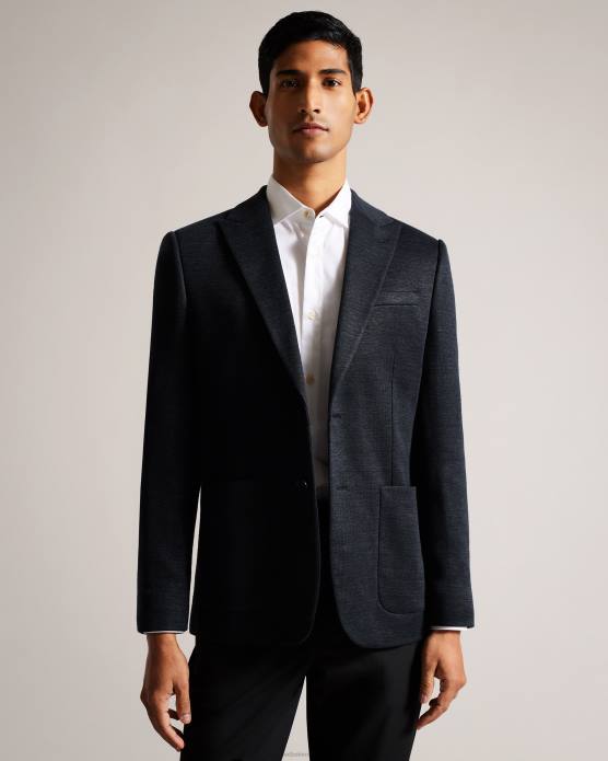Ted Baker Hommes 60VD1548 vêtements keanuj blazer coupe slim en jersey noir