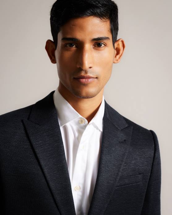 Ted Baker Hommes 60VD1548 vêtements keanuj blazer coupe slim en jersey noir
