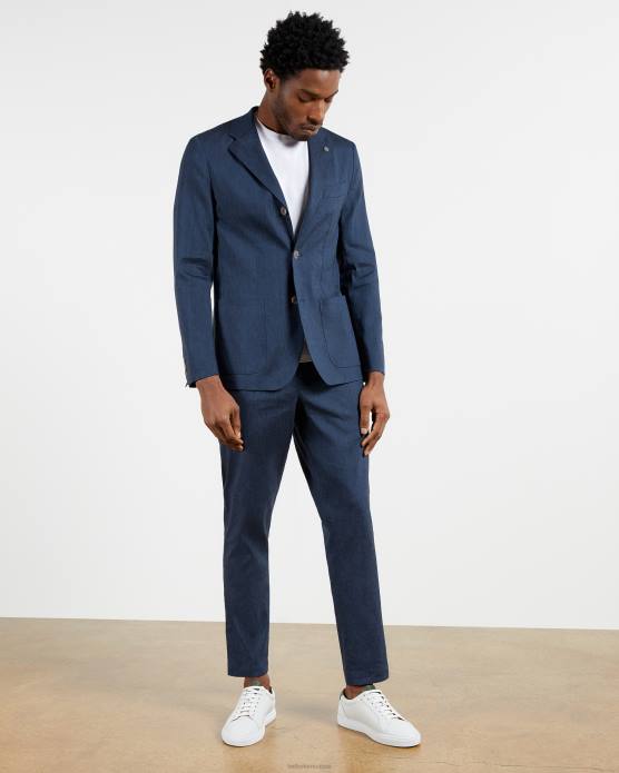 Ted Baker Hommes 60VD1639 vêtements blazer en mélange de lin yucca marine