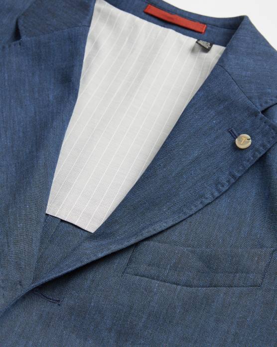 Ted Baker Hommes 60VD1639 vêtements blazer en mélange de lin yucca marine