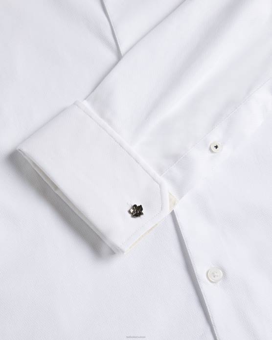 Ted Baker Hommes 60VD1231 vêtements chemise à manches longues blanc
