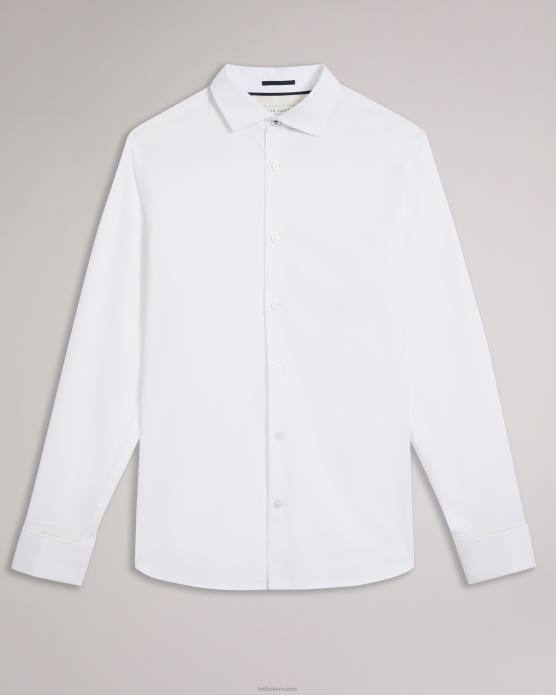 Ted Baker Hommes 60VD1231 vêtements chemise à manches longues blanc