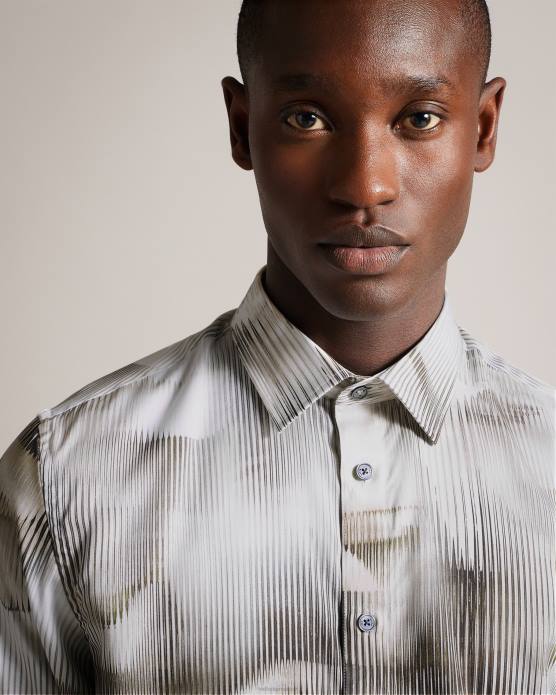Ted Baker Hommes 60VD1303 vêtements galmoy - chemise fleurie à manches longues multicolore