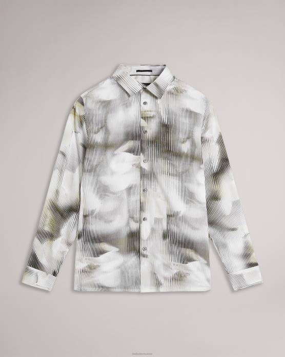 Ted Baker Hommes 60VD1303 vêtements galmoy - chemise fleurie à manches longues multicolore