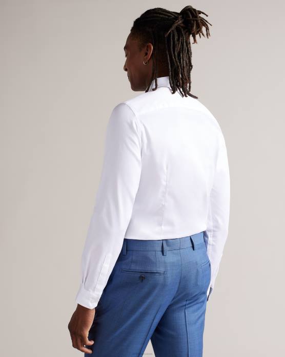 Ted Baker Hommes 60VD1354 vêtements chemise slim à manches longues holmess blanc