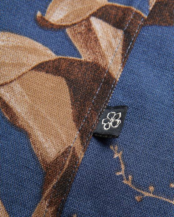 Ted Baker Hommes 60VD1360 vêtements belmar - chemise à manches courtes à imprimé botanique marine