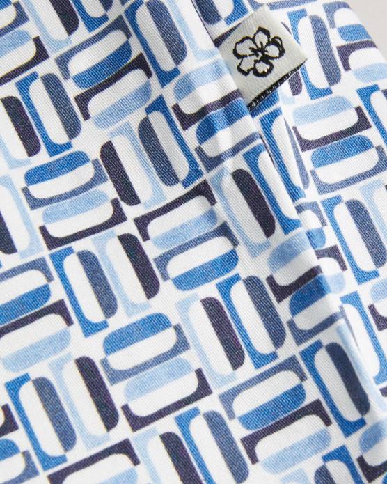 Ted Baker Hommes 60VD1430 vêtements chemise stretch en coton à manches courtes astun bleu