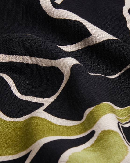 Ted Baker Hommes 60VD1587 vêtements Errew - Chemise à manches courtes et imprimé abstrait noir