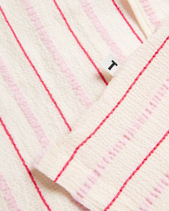 Ted Baker Hommes 60VD1616 vêtements chemise à rayures en seersucker hillma ss rose