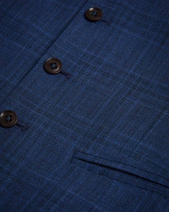 Ted Baker Hommes 60VD1585 vêtements gilet à carreaux bleu marine drydenw marine