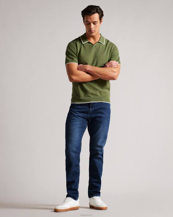 Ted Baker Hommes 60VD1438 vêtements jean strtfo à jambe slim bleu moyen