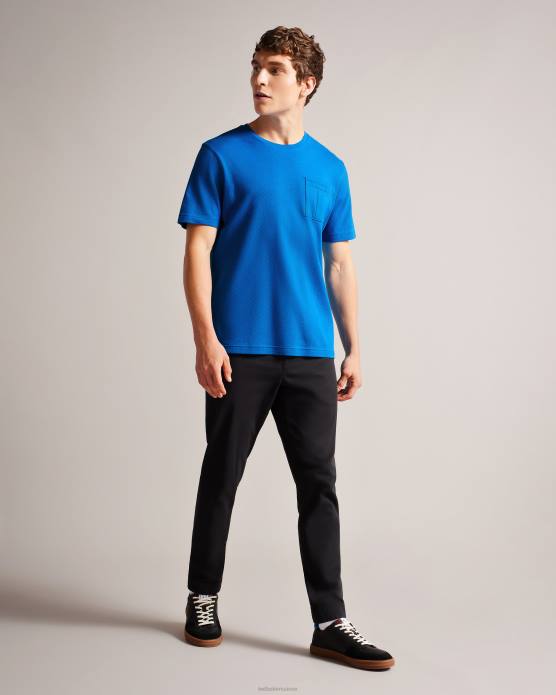 Ted Baker Hommes 60VD1209 vêtements t-shirt à manches courtes et poche en T bleu