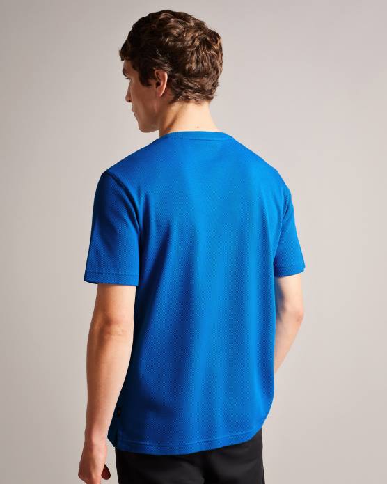 Ted Baker Hommes 60VD1209 vêtements t-shirt à manches courtes et poche en T bleu
