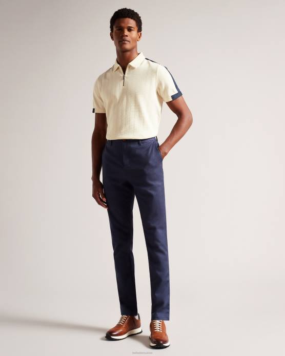 Ted Baker Hommes 60VD1272 vêtements abloom polo à manches courtes avec zip naturel