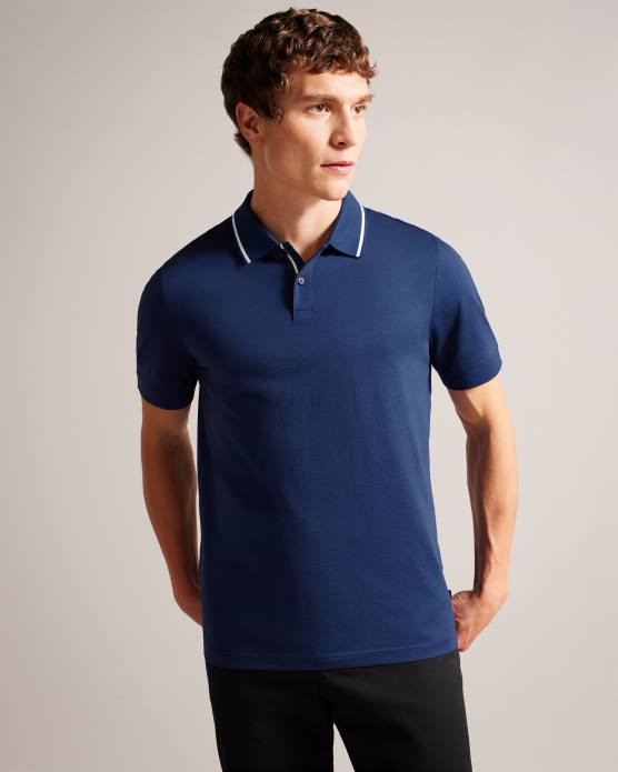 Ted Baker Hommes 60VD1274 vêtements polo à manches courtes allard bleu marine