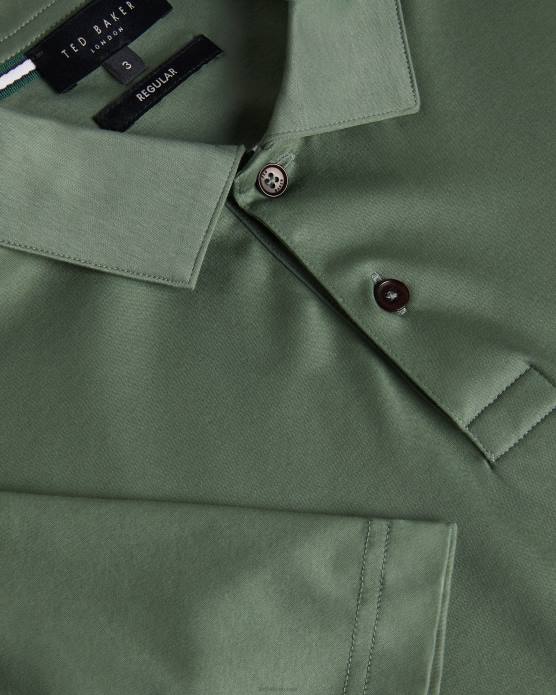 Ted Baker Hommes 60VD1310 vêtements Zeiter - Polo coupe slim à manches courtes kaki