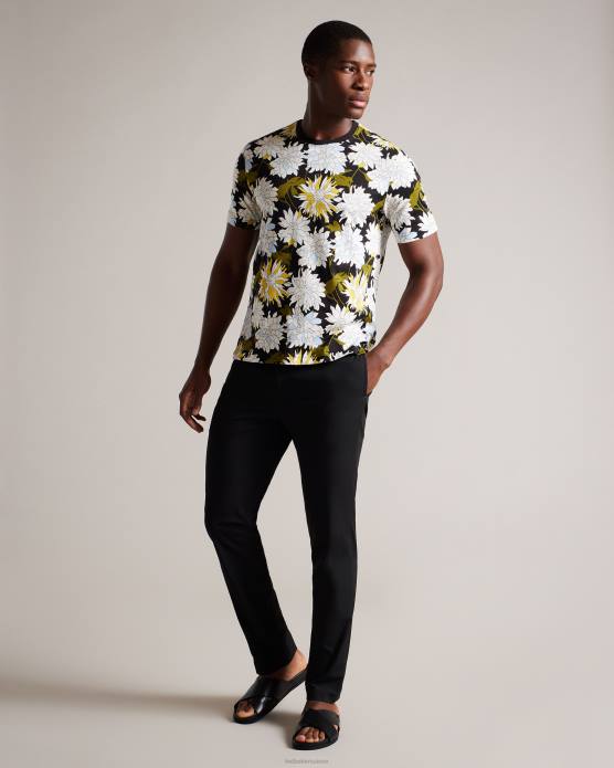 Ted Baker Hommes 60VD1316 vêtements t-shirt fleuri à manches courtes et imprimé floral multicolore