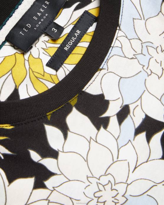 Ted Baker Hommes 60VD1316 vêtements t-shirt fleuri à manches courtes et imprimé floral multicolore