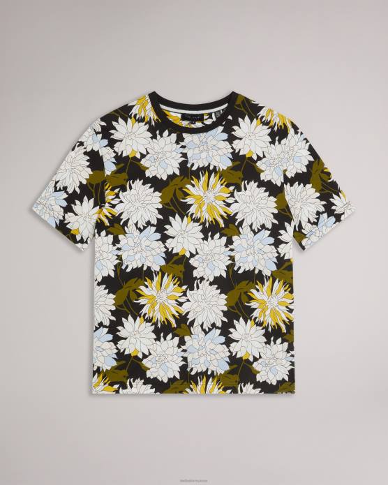 Ted Baker Hommes 60VD1316 vêtements t-shirt fleuri à manches courtes et imprimé floral multicolore