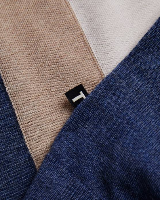 Ted Baker Hommes 60VD1328 vêtements larbrot polo à manches courtes et col zippé écru