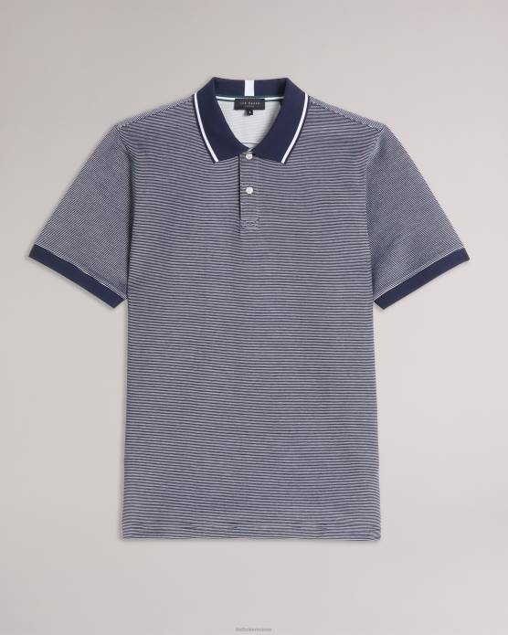 Ted Baker Hommes 60VD1341 vêtements polo rayé à manches courtes ellerby marine