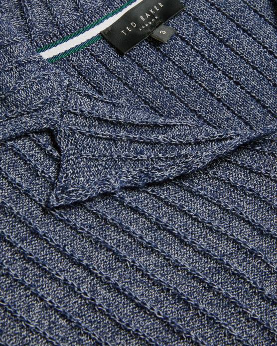 Ted Baker Hommes 60VD1357 vêtements polo tricoté à manches courtes proof marine