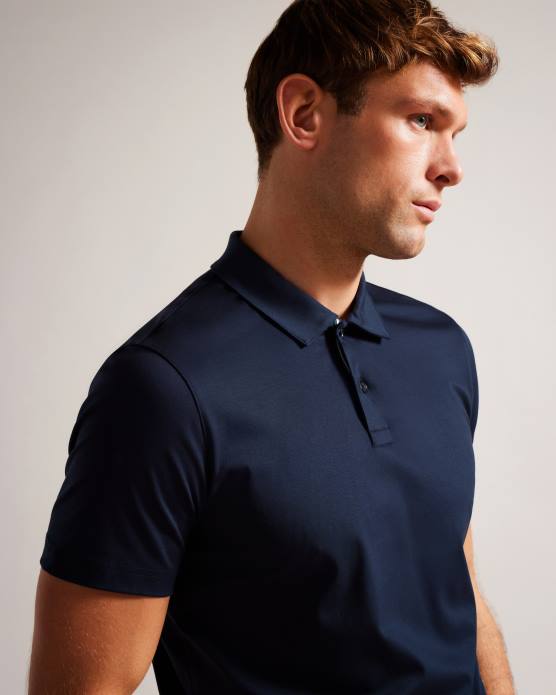 Ted Baker Hommes 60VD1358 vêtements Zeiter - Polo coupe slim à manches courtes marine