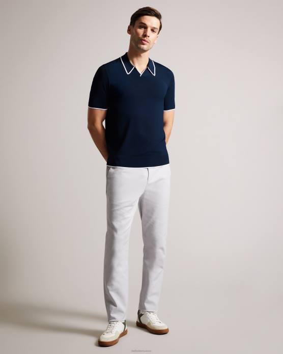 Ted Baker Hommes 60VD1373 vêtements polo en rayonne à manches courtes Stortfo marine