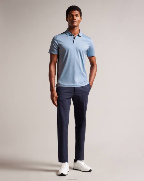 Ted Baker Hommes 60VD1379 vêtements Zeiter - Polo coupe slim à manches courtes pl-bleu