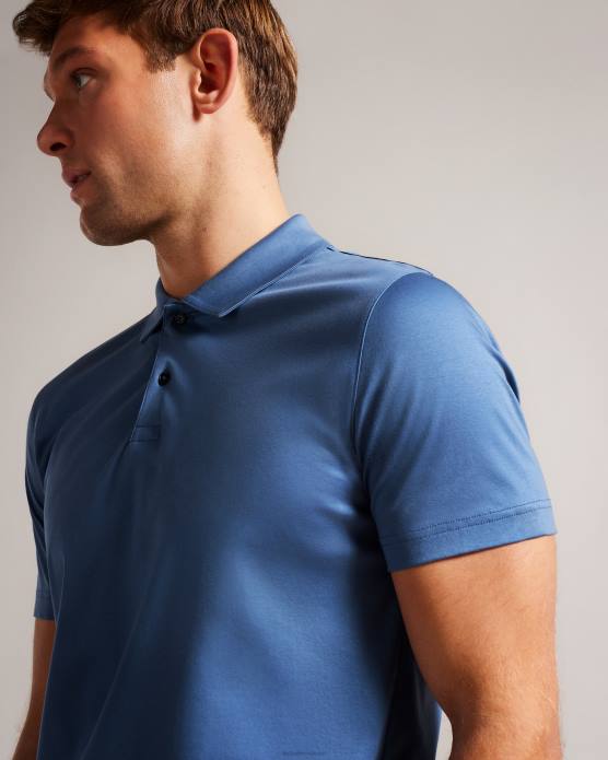 Ted Baker Hommes 60VD1412 vêtements Zeiter - Polo coupe slim à manches courtes bleu foncé