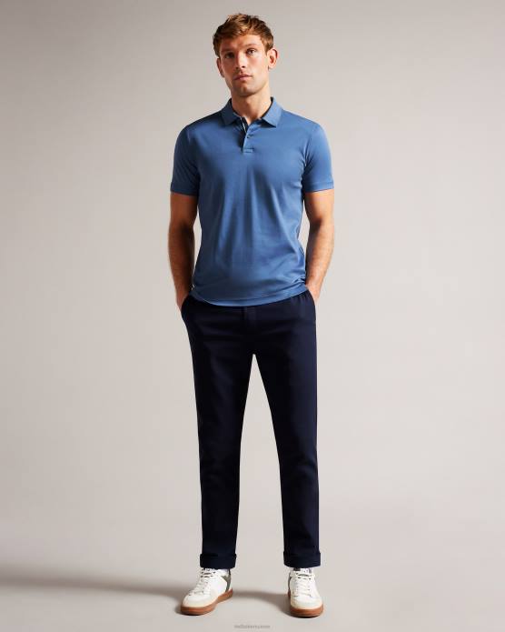 Ted Baker Hommes 60VD1412 vêtements Zeiter - Polo coupe slim à manches courtes bleu foncé