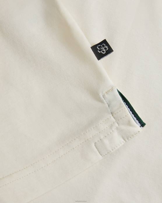 Ted Baker Hommes 60VD1433 vêtements Zeiter - Polo coupe slim à manches courtes écru
