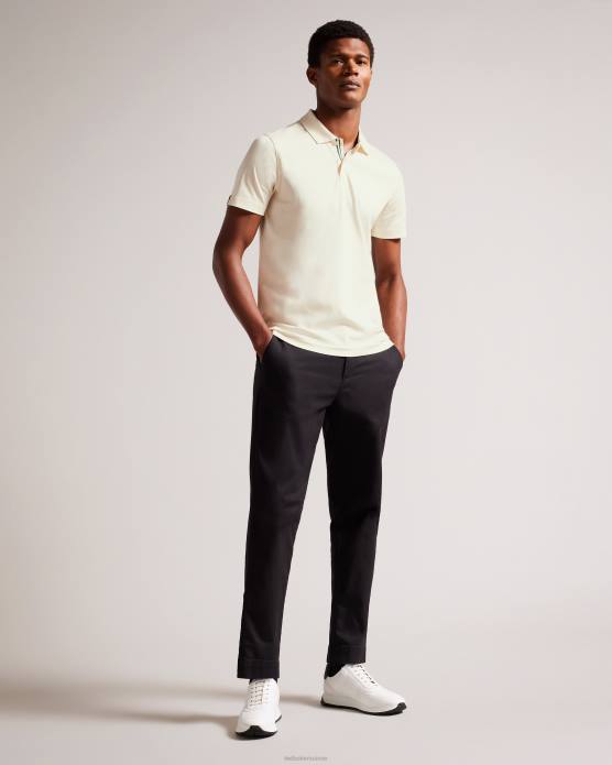 Ted Baker Hommes 60VD1433 vêtements Zeiter - Polo coupe slim à manches courtes écru