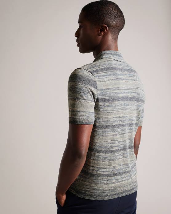 Ted Baker Hommes 60VD1466 vêtements polo en maille à manches courtes mauda pierre
