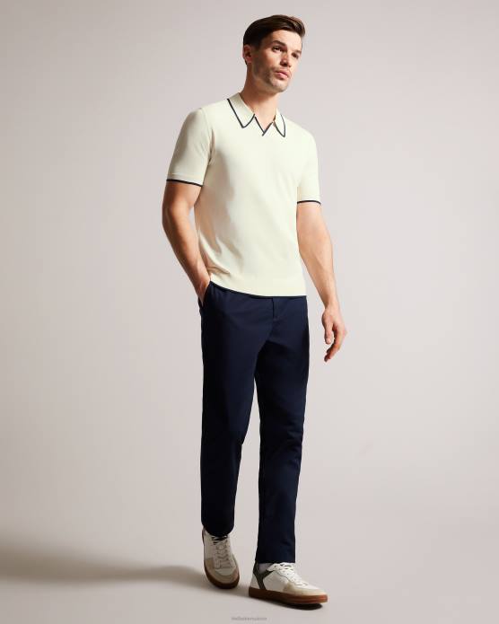 Ted Baker Hommes 60VD1502 vêtements polo en rayonne à manches courtes Stortfo pierre