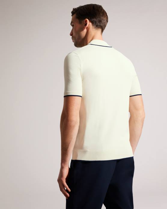 Ted Baker Hommes 60VD1502 vêtements polo en rayonne à manches courtes Stortfo pierre