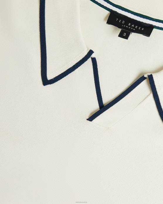 Ted Baker Hommes 60VD1502 vêtements polo en rayonne à manches courtes Stortfo pierre