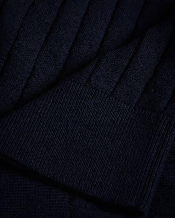 Ted Baker Hommes 60VD1514 vêtements polo botanique à manches courtes et col ouvert marine