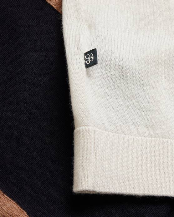 Ted Baker Hommes 60VD1538 vêtements t-shirt navia en pure laine à manches courtes bleu marine foncé