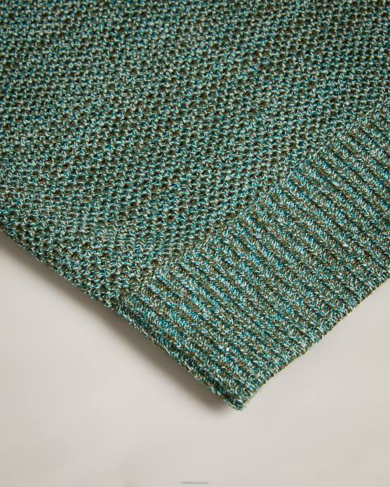 Ted Baker Hommes 60VD1558 vêtements blossam - polo zippé à manches courtes olive