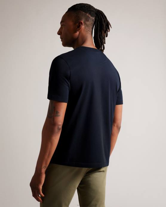 Ted Baker Hommes 60VD1561 vêtements Tywinn - T-shirt uni coupe classique à manches courtes marine