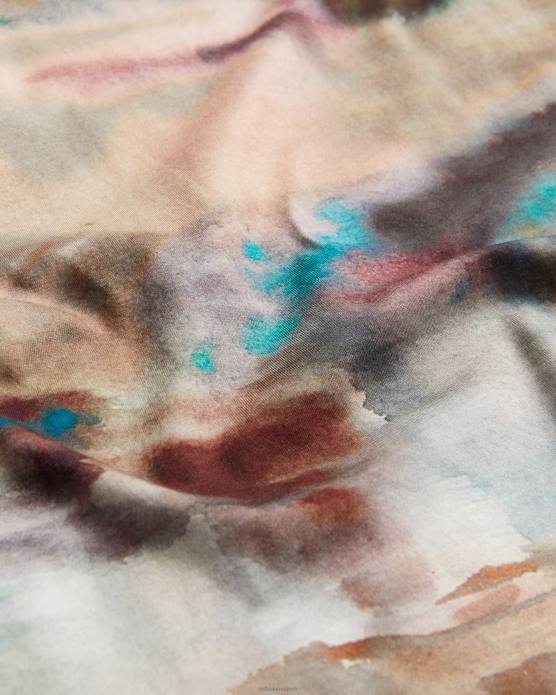 Ted Baker Hommes 60VD1564 vêtements tinot - t-shirt à imprimé abstrait à manches courtes blanc