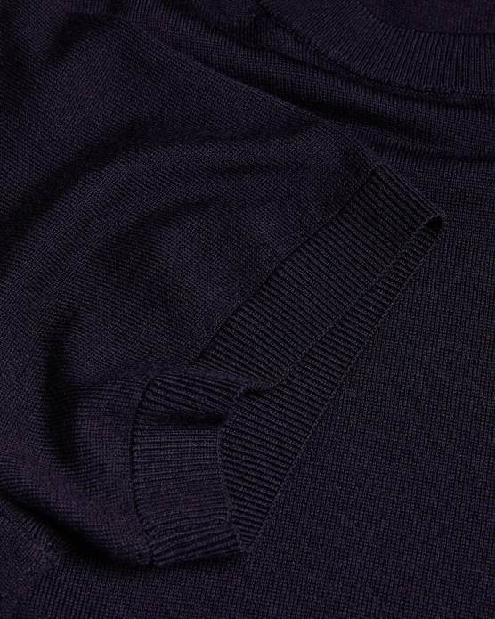 Ted Baker Hommes 60VD1591 vêtements t-shirt tricoté à manches courtes senti marine