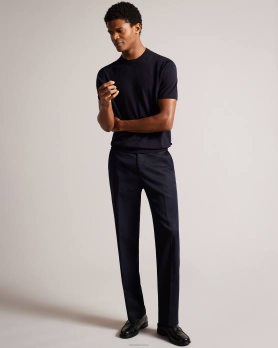 Ted Baker Hommes 60VD1591 vêtements t-shirt tricoté à manches courtes senti marine