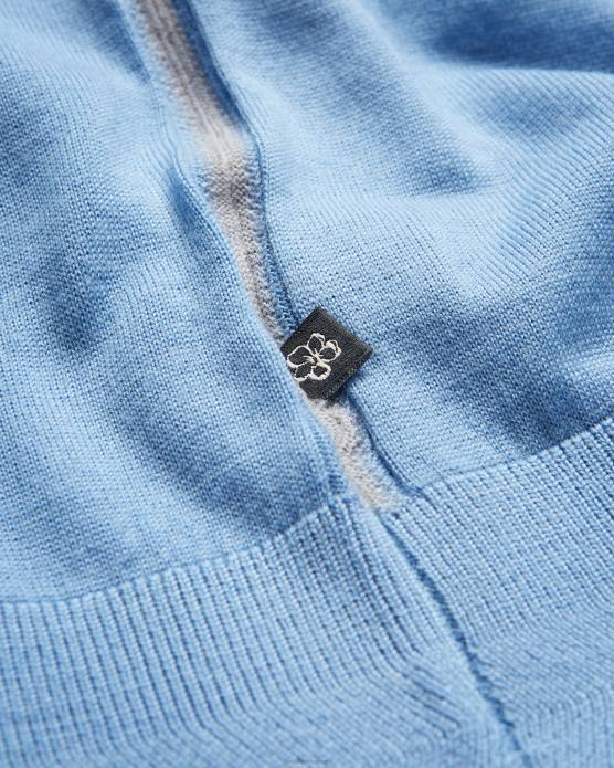 Ted Baker Hommes 60VD1593 vêtements polo en laine à manches courtes mondsey bleu pâle
